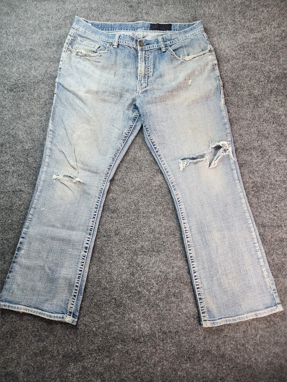 Axel Jeans Size 38x32 Distressed Ripped Baggy Y2k
